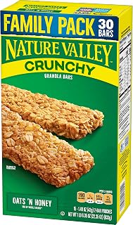Nature Valley Granola Bars, Crunchy, Peanut Butter & Oats 'N Honey, 15 Ounce