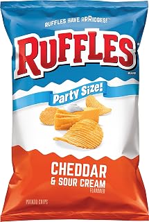 Ruffles Cheddar & Sour Cream Flavored Potato Chips, Party Size! (13 Ounce)