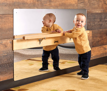 Infant Coordination Mirror Brown by Jonti-Craft – 27.5"L x 48"W, Wood, Brown, Model 0619JC