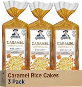 Quaker Large Rice Cakes, Caramel, Pack of 3