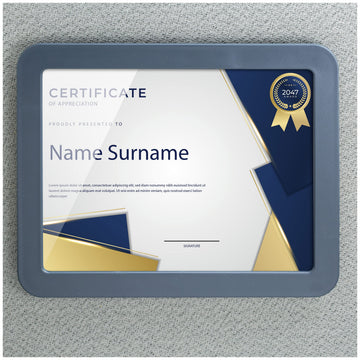 Verticalmate Certificate Holder by Officemate – Plastic, Gray, Model 29172
