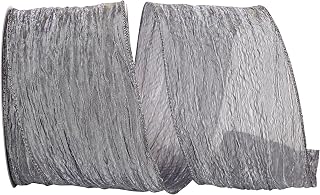 Reliant Ribbon 97597W-899-10X Art_and_Craft_Supply, 4 Inch X 30 Yards, Pewter
