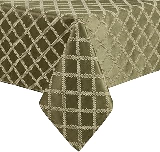 Lenox Laurel Leaf Tablecloth, Loden - 70" W x 122" L