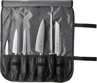 Mercer Culinary Züm 7-Piece Forged Knife Set in Roll,Black