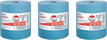 Wypall 41043 X80 Wipers eFNAoc with HYDROKNIT, Jumbo Roll, 12 1/2 x 13 2/5, Blue (Pack of 3)