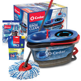 EasyWring RinseClean Microfiber Spin Mop & Bucket Floor Cleaning System with 1 Extra Refill with Citrus Pac (Variety Pack) by O-Cedar – Model RC-REFILL-CITRUS-PACS