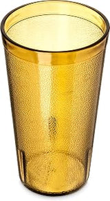 Carlisle FoodService Products CFS 52168113 Stackable ShatterResistant Plastic Tumbler, 16 oz., Amber (Pack of 6)