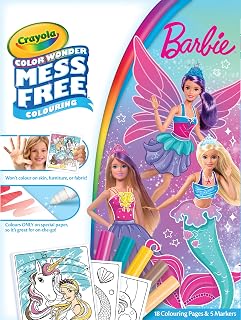 Crayola Colour Wonder Barbie Mess Free Colouring Book for Ages 3 & Up
