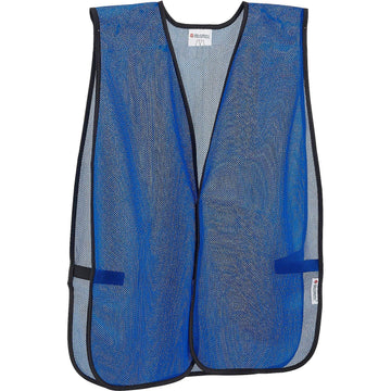 Mesh Hi-Vis Safety Vest by Global Industrial – One Size, Polyester, Blue, Model 641642B