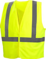 Pyramex Safety Hi-Vis Safety Vest with Reflective Tape, Hi-Vis Lime, Medium