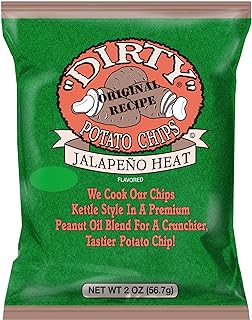 Dirty Potato Chips Dirty Kettle Potato Chips Jalapeno Heat 2 Oz (Pack of 5)