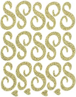 Reliant Ribbon Floral Accessories - Script Characters Std - Letters & Numbers Rd, Gold, Std, 1 Piece
