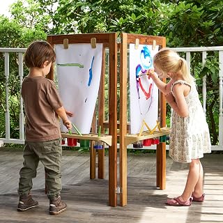 Guidecraft Acadia Outdoor 4 Sided Art Easel for Kids