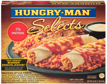Selects Beef Enchiladas Mexican Style Fiesta 16 oz Pack of by Hungry Man – 1 Pound (Pack of 8), Pack of 8