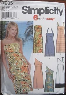 Simplicity PATTERN 7205 MISSES MISS PETITE DRESSES IN TWO LENGTHS SIZE DD 4-10