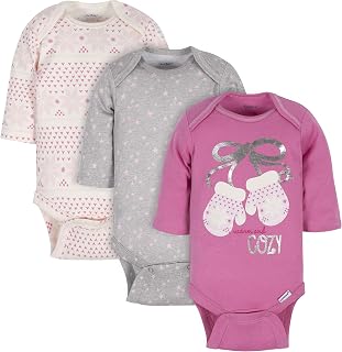 Gerber baby-girls 3-pack Or 6-pack Long-sleeve Onesies Bodysuit