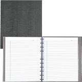 Blueline MiracleBind™ Notebook, Refillable, Lizard-Like Hard Cover, 11" x 9-1/16", 150 Ruled Pages, Cool Grey (AF11150.97)