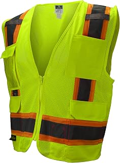 Radians SV59 Class 2 Heavy Duty Surveyor Vest in Safety Green, Zip Close M
