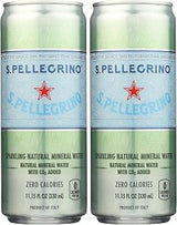 San Pellegrino S.Pellegrino Sparkling Natural Mineral Water, 11.15 Fl Oz skinny can (Pack of 2)