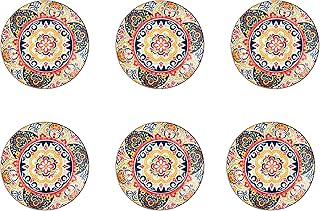 10 Strawberry Street Fiesta Bloom Salad Plate, Set of 6