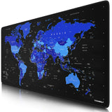 CSL - XXL Gaming Mouse Pad - Blue Planisphere Design - 35 x 16 inches - Extra Large Office Mouse mat - Finely Woven Fabric by CSL-Computer – 110M, Rubber, Model 722303749722