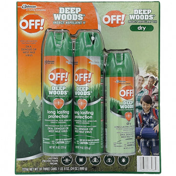 Deep Woods and Deep Woods Dry Mosquito Insect Repellent Combo Pack by OFF! – Commercial Grade