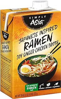 Simply Asia Japanese Inspired Ramen Soy Ginger Chicken Broth, 26 fl oz