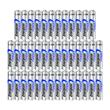 40AAA Ultimate Lithium Long Lasting Leakproof Batteries by Energizer – AAA 40 Count (Pack of 1), Pack of 40, Model L92-40AAA