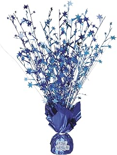 Unique Party 55240 - Glitz Blue Customisable Balloon Weight Centrepiece