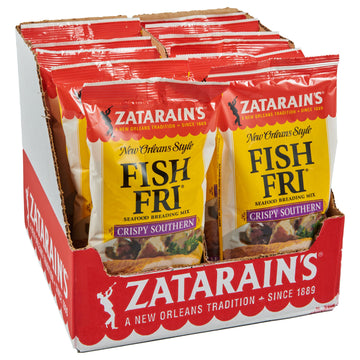 Crispy Southern Fish Fri Seafood Breading Mix by Zatarain's – 10 Ounce, Pack of 12