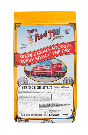 Quick Cooking Steel Cut Oats by Bob's Red Mill – 400 Ounce (Pack of 1), Model 1382B25