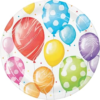 Creative Converting Balloon Bash Dessert Plates, 8 ct