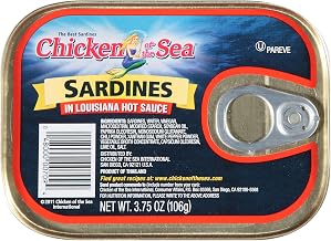 Chicken Of The Sea Sardines in Hot Sauce, 3.75 Ounce -- 18 per case.