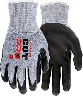 MCR Safety 92715NFXL Cut Pro 15 Gauge HyperMax Work Glove, Cut Protection Glove, Foam Nitrile Coated Palm & Fingertips, Thumb Crotch, Touchscreen Friendly, X-Large
