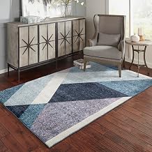 Oriental Weavers Strada Area Rug - STR08-5'3" x 7'3" - in Blue/Purple - Modern Style, Stain Resistant, Family and Pet Friendly, Bedroom, Office Rug
