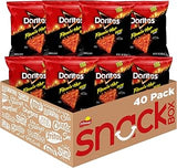 Doritos Flavored Tortilla Chips, Flamin' Hot Nacho, 1 Ounce (Pack of 40)
