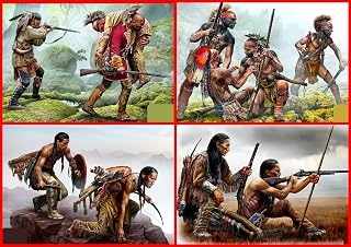 Masterbox Bundle LOT of Indian Wars Series XVIII Century 4 Plastic Kits 1/35