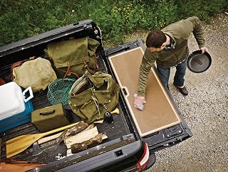 Epicurean 47.5 Inch Big Game Cutting Board | Professional grade wood fiber butcher block in natural color with easy-carry handle for tailgating and large tasks