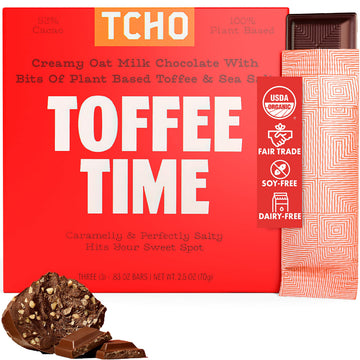 Organic Toffee Time Plant-based Oat Milk Chocolate, 2.47 Ounce by TCHO – 2.47 Ounce (Pack of 1), brown, Model 0812603019781