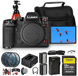 Panasonic LUMIX S1 II Mirrorless Camera | 24.2MP Full-Frame BSI Sensor, 6K Video, Dual I.S. 2, Phase Hybrid AF, 30fps Burst, L-Mount Body (DC-S1M2SBODY) + 64GB Card + Battery + Camera Bag + More