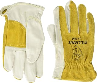 Tillman 1418 Reinforced Top Grain/Split Cowhide Drivers Gloves, Medium