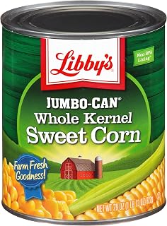 Libby's Jumbo, Whole Kernel Sweet Corn Cans, 29 Ounce (Pack of 12)