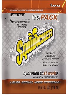 Sqwincher 015306-TE Fast Pack Liquid Concentrate Packet, 6 oz, Amber, Standard (Pack of 50)