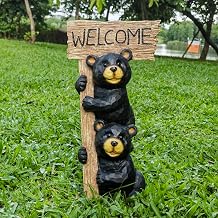 Hi-Line Gift Ltd Stacking Bears with Welcome Sign for Garden or Home