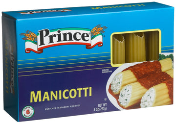 Prince Manicotti Pasta by SAN GIORGIO – 8 Ounce (Pack of 1), Pack of 12