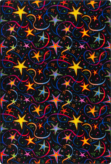 Fluorescent Have A Blast 4' x 6' Area Rug by Joy Carpets – 4' x 6' (Rectangular), Nylon, Fluorescent, Model 469N