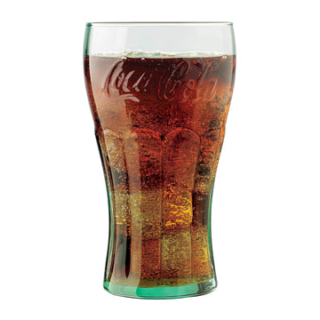 Coca-Cola Tumbler Glasses by Libbey – 6 Count (Pack of 1), 16.75 ounces, Glass, Coca-Cola Green, Pack of 6
