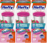 Small Trash Bags by Hefty – 20 Count (Pack of 3), 4.0 gallons, PE, Pink, Pack of 3
