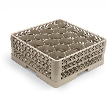 Vollrath TR11GGGGG Traex Copolymer Plastic Glass Rack, Full Size - Beige