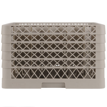 Vollrath TR12HHHHH Traex Copolymer Plastic Glass Rack, Full Size - Beige